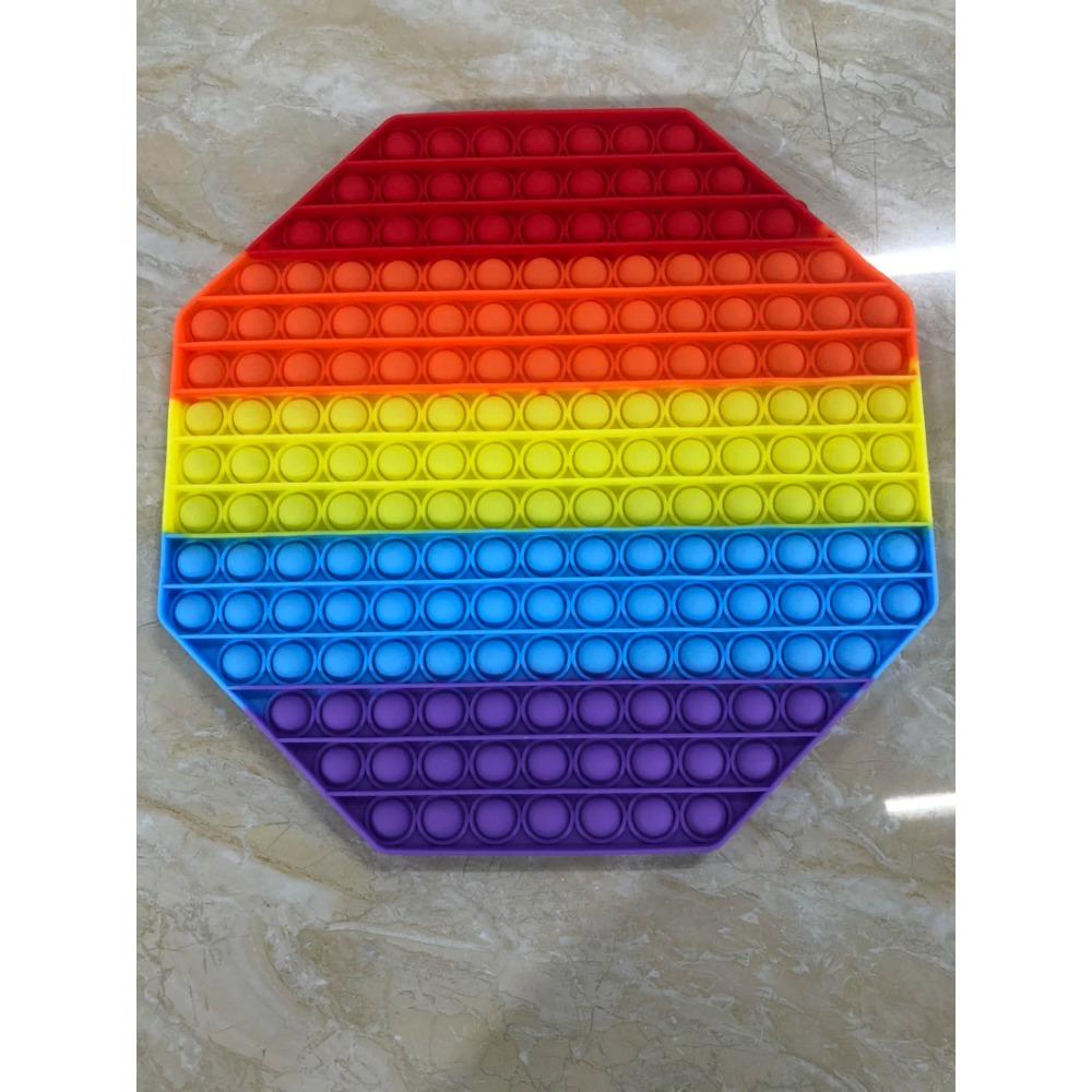Große Größe 30*30cm Riesige Fidget Spielzeuge Regenbogen Antistress Drück sie Blasen Fidget Spielzeuge Stressabbau Spielzeug für Kinder Erwachsene