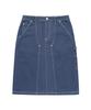 Syupeodeulai W Long Carpenter Skirt Dark Indigo