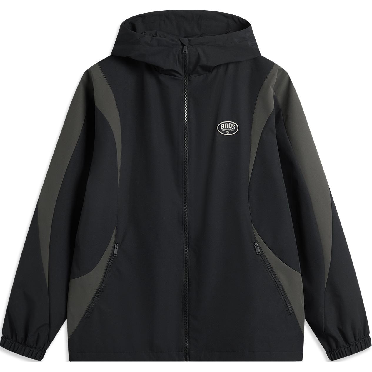 

Li-Ning Comfortable Casual Minimalist Hooded Zip Jacket Men Jackets Black Obsidian-Gray AFDV005-3 3XL