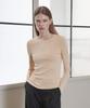 Ssikeoseun Long Sleeve Fine Knit Top_Beige