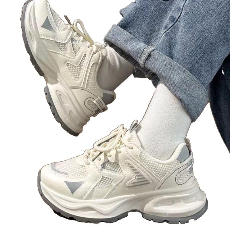 Thick-soled mesh dad shoes women's 2025 summer new Internet celebrity popular shoes children's versatile casual sports women's shoes