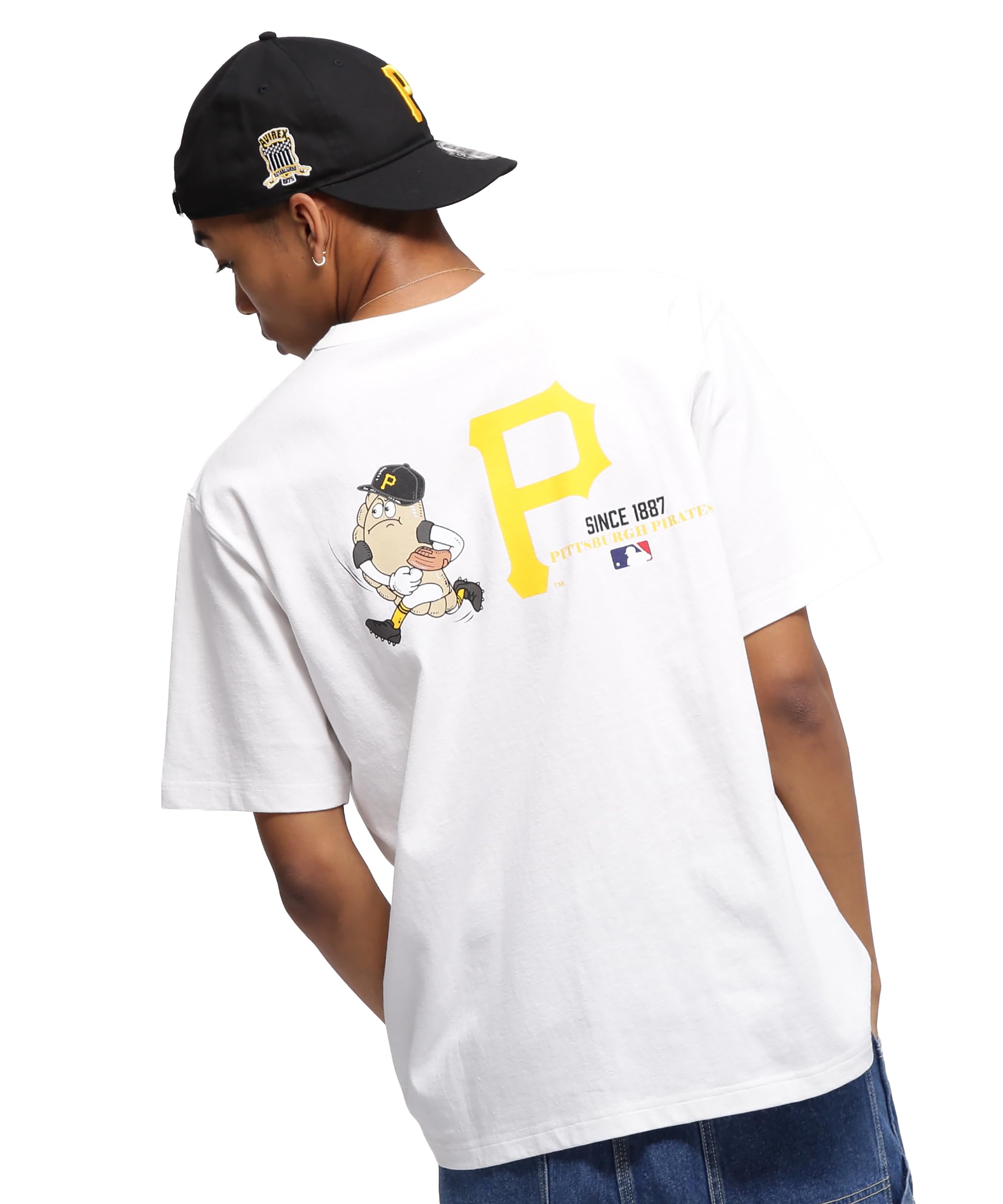 

AVIREX Новая футболка New Era Pittsburgh Pirates, мужская, размер L, 030, белая, 783-5234013