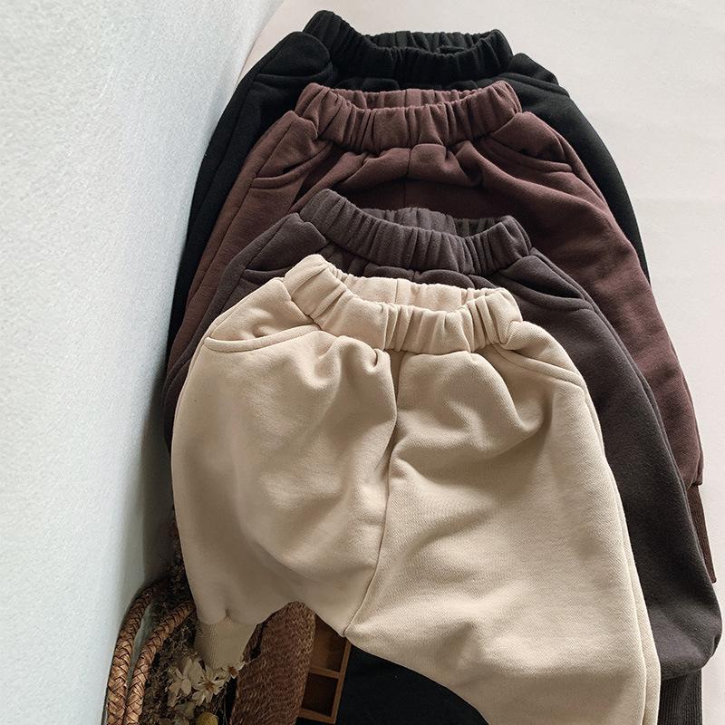 Kids Casual Loose Solid Cotton Flying Squirrel Harem Pants For Toddler Boys And Girls