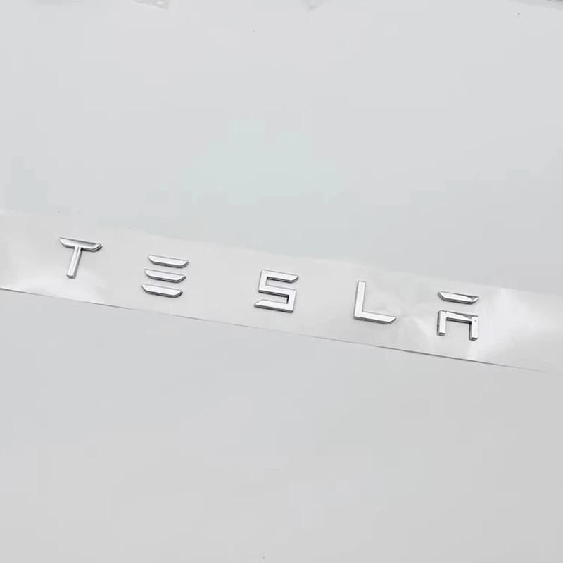 Car Logo Sticker Trunk Label Decals Decoration Accessories For Tesla Model 3 Model S Model X Model Y Cybertruck Roadster SpaceX