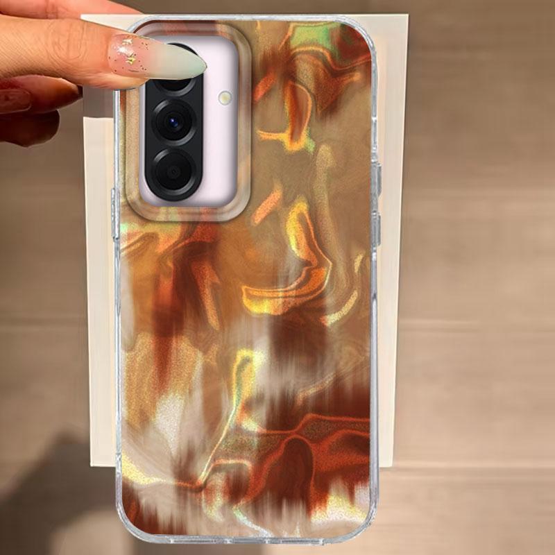 For Samsung Galaxy A56 A36 A16 A25 A35 A53 A26 S25 S24 S23 S22 Plus Ultra FE Phone Cover Brown Gradient For Samsung A55 TPU Bag