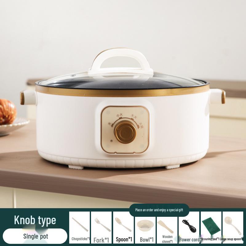Multi-Function Electric Hot Pot with Timer - Three-Layer Steamer & Cooker, Large Capacity, Automatic Power-Off.