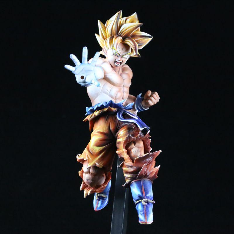 Dragon Ball Z Father Son Wave Figure Goku Super Saiyan War Damage Anime Action Figure Model Collectible Toy Birthday Gift
