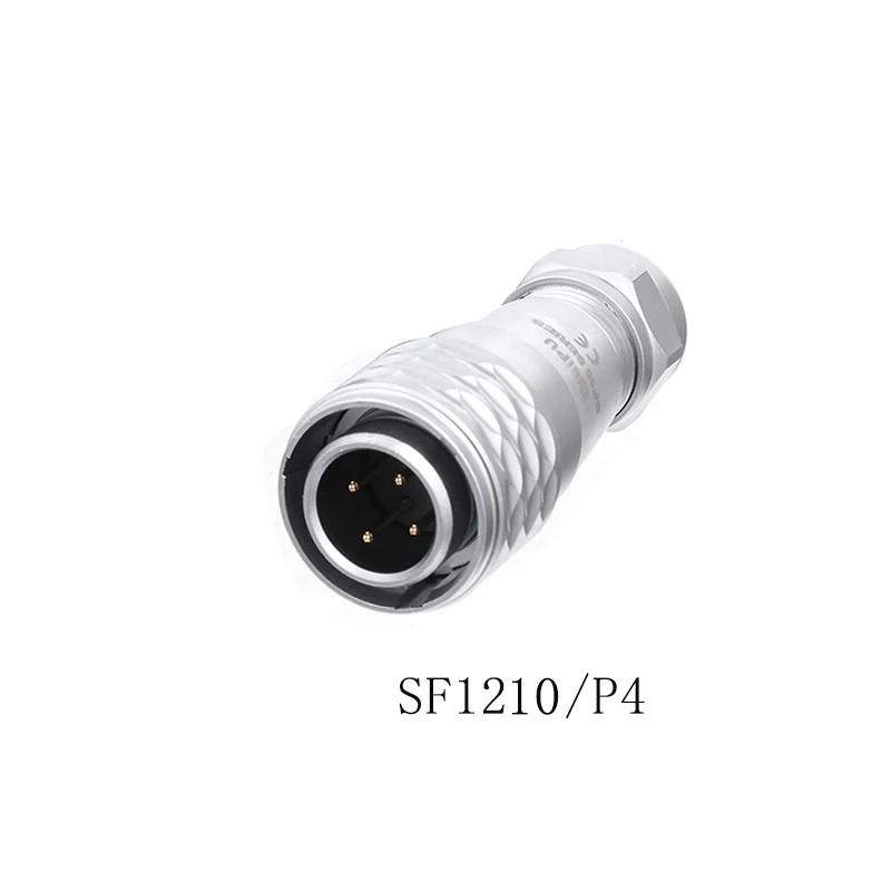 WEIPU SF12 Waterproof M12 2 3 4 5 6 7 9 Pin Wire Cable Aviation Connector Docking Back Nut Male Plug Female Socket Panel Mount