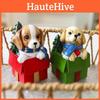 Cute Gift Puppy Resin Desktop Ornament For Christmas Scene Decor