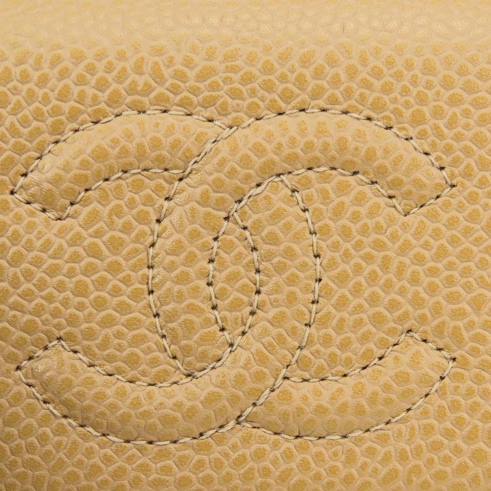 USED CHANEL Key holder  six hooks Caviarskin beige 8th