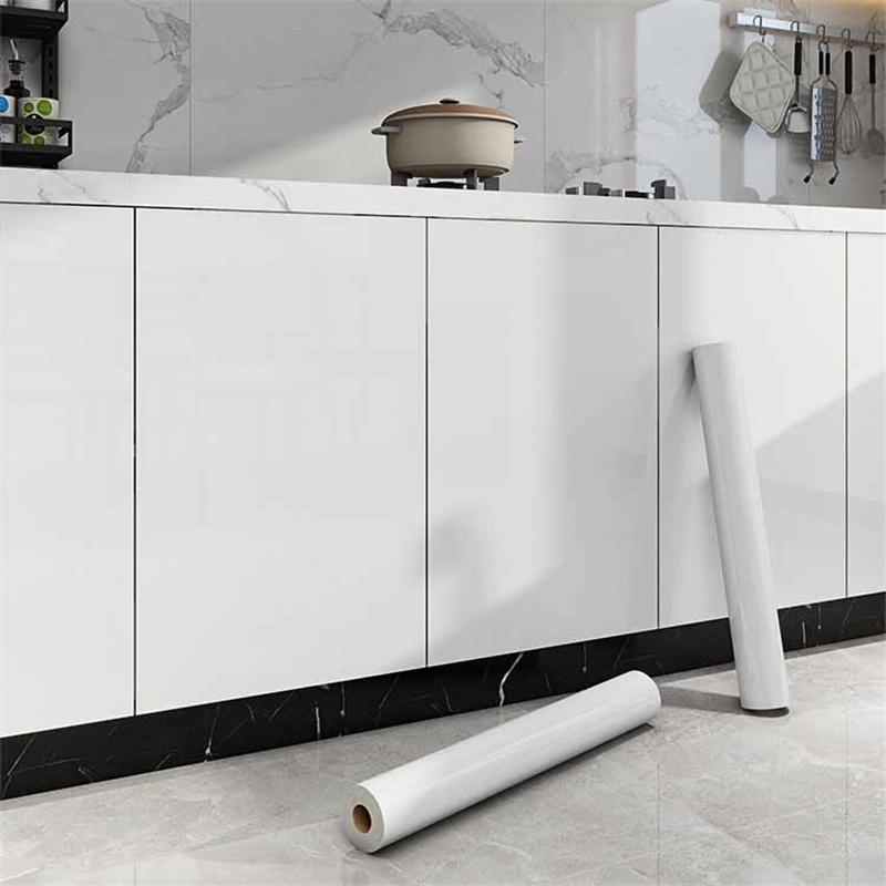 Thickened Waterproof Oilproof Self-Adhesive Marble Vinyl Film Kitchen Cabinet Door Decorative Cover Furniture Renovation Sticker