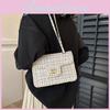 Small Fresh And Sweet Woolen Underarm Bag 2024 Spring Summer New Fashion Chain Bag Woven Single Shoulder Diagonal Small Square Bag
