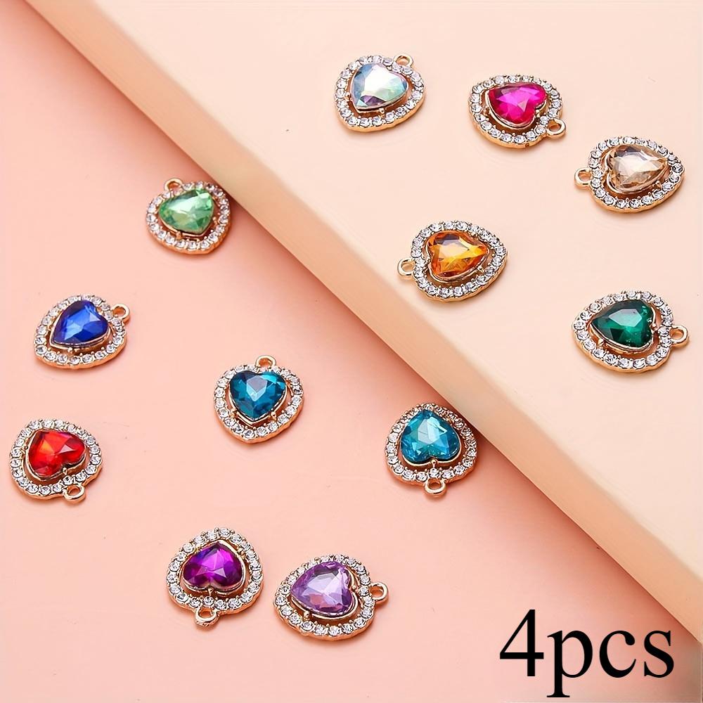 

4/18 шт. сверкающий сплав любовь кулон цвет ожерелье браслет аксессуары персиковое сердце кулон материал DIY браслет ожерелье серьги брелок Random Color 4pcs