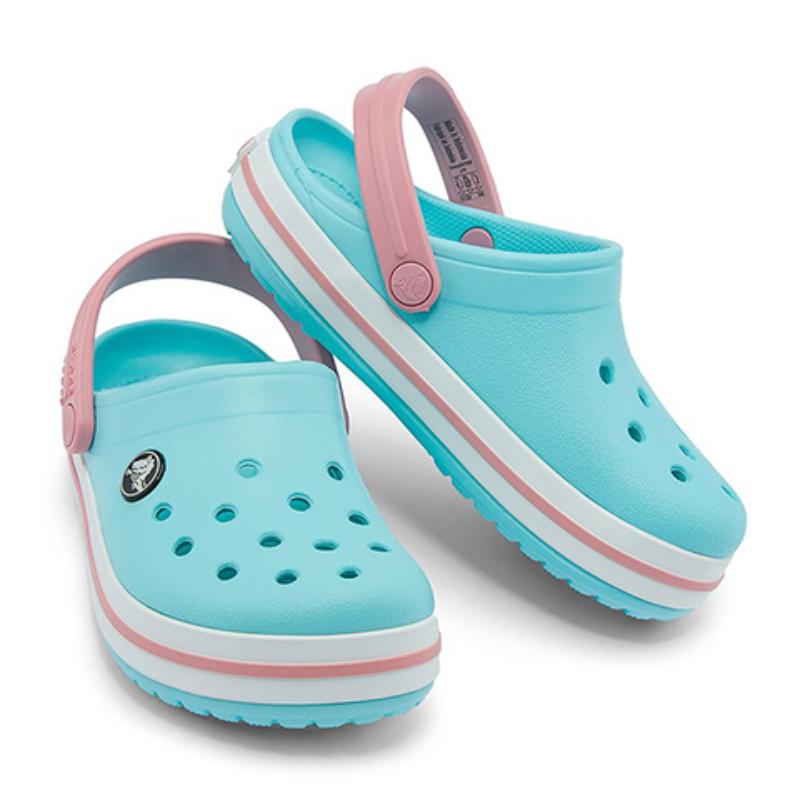 Crocs Bayaband Crocband Casual Hole Non-slip and Wear-resistant Children's Sandals in Blue and White Children's Model