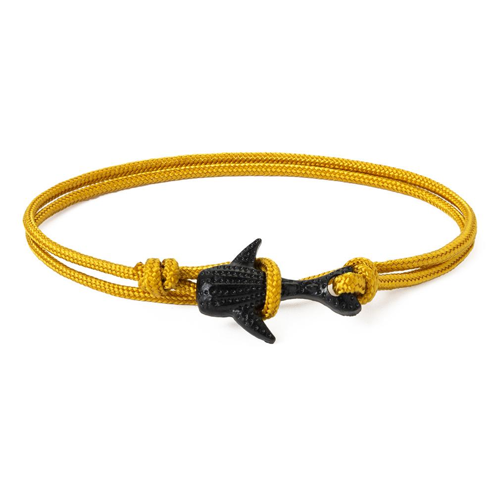 Fashion Nylon Bracelets For Men Women Couple Gifts Wrap Braided Wristband Male Bracelet Rope Alloy Hook Anchor Bangle