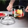 Glass Cooking Pot 1.7L 57oz HeatResistant Borosilicate Glass Saucepan with Cover Cookware Set Stovetop Pot for Soup Pasta and B