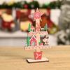 2pcs Cute Desktop Centerpieces Wood Christmas Signs Christmas Tree Ornaments Set  Tabletop