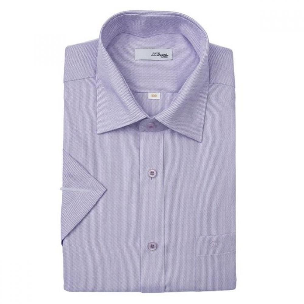 S.t. Dupont Short Sleeve Regular Fit Shirt Dobby Pattern Se6mm11hs106spu 1)106PU/95