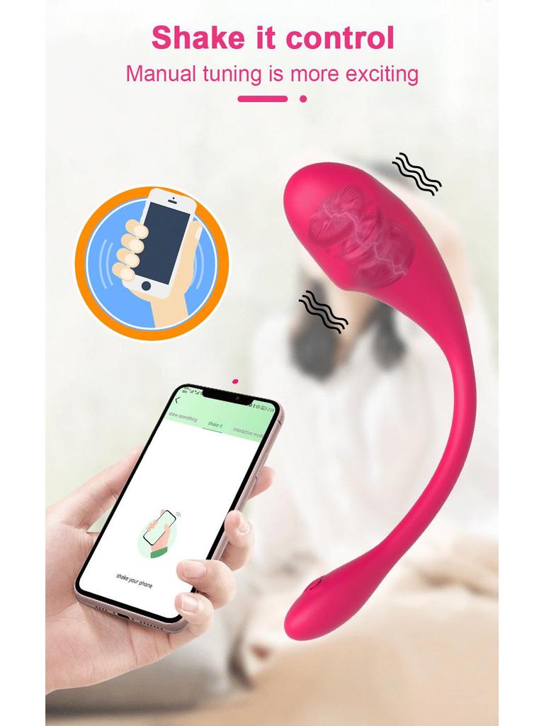 Women's Rechargeable APP-Controlled Tadpole Vibrator Dildo