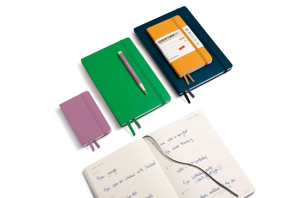 Leuchtturm 2026 January Forest Officially Imported Planner, Start, A6, Weekly, Horizontal, Green, 372727,
