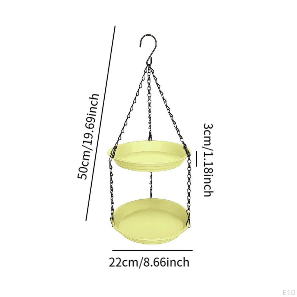 Fuglefôrrør for å henge hagegårdsdekorasjon utendørs med dobbel plateterrasse på