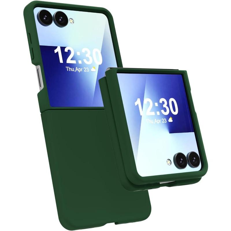 Suitable for Samsung ZFlip7 Folding Liquid Silicone Mobile Phone Case Solid Color Skin Feeling Zflip6 Anti Fall New Protective Case