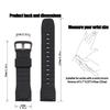 Curea de ceas din silicon pentru seria Casio PROTREK PRG-650Y Prg600 PRW-6600 Bandă de ceas 24mm Brățară