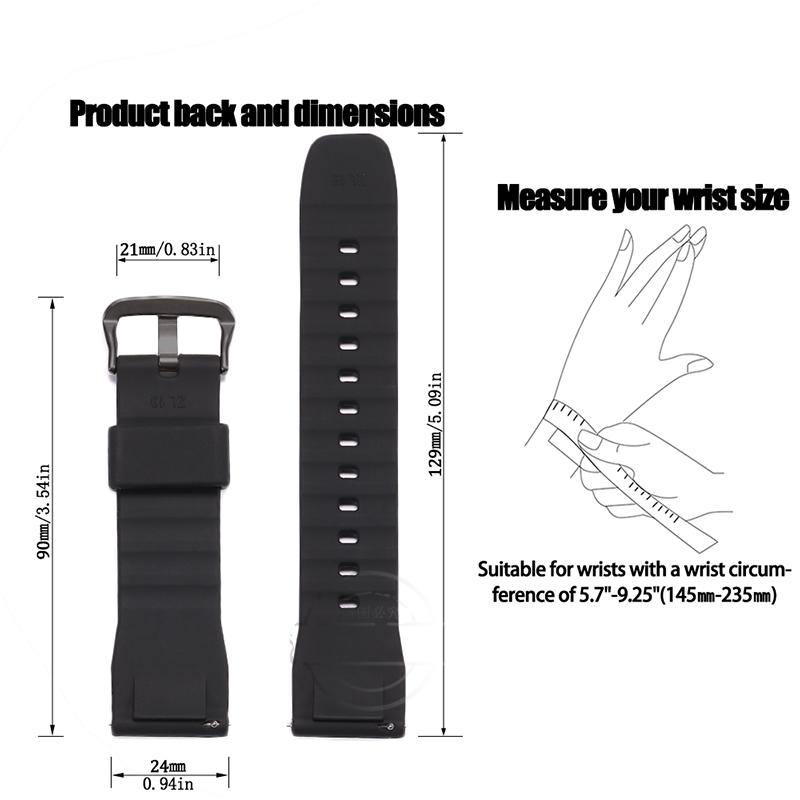 Curea de ceas din silicon pentru seria Casio PROTREK PRG-650Y Prg600 PRW-6600 Bandă de ceas 24mm Brățară