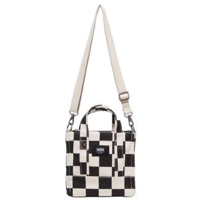 Cotton Tote Bag, Shopping Bag, Shoulder Bag, Crossbody Bag, Handbag Mini Unisex White & Black Vans VN000HRW3KS