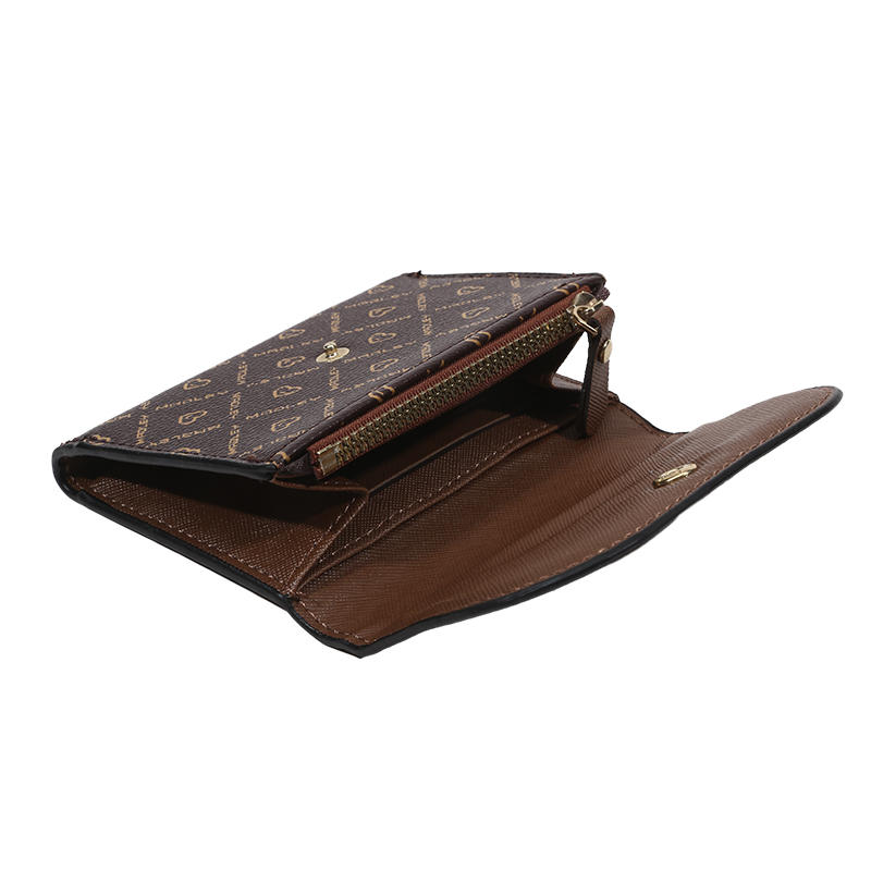 Women's Letter & Heart Print Wallet - Cute Zippered Coin Purse with Card Slots, Fashionable Wristlet Multi-Functional Wallet