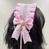 Ribbon Bow Lolita Lace Headband Sweet Maid Cosplay Headdress Cute Ruffled Hairband  Girls