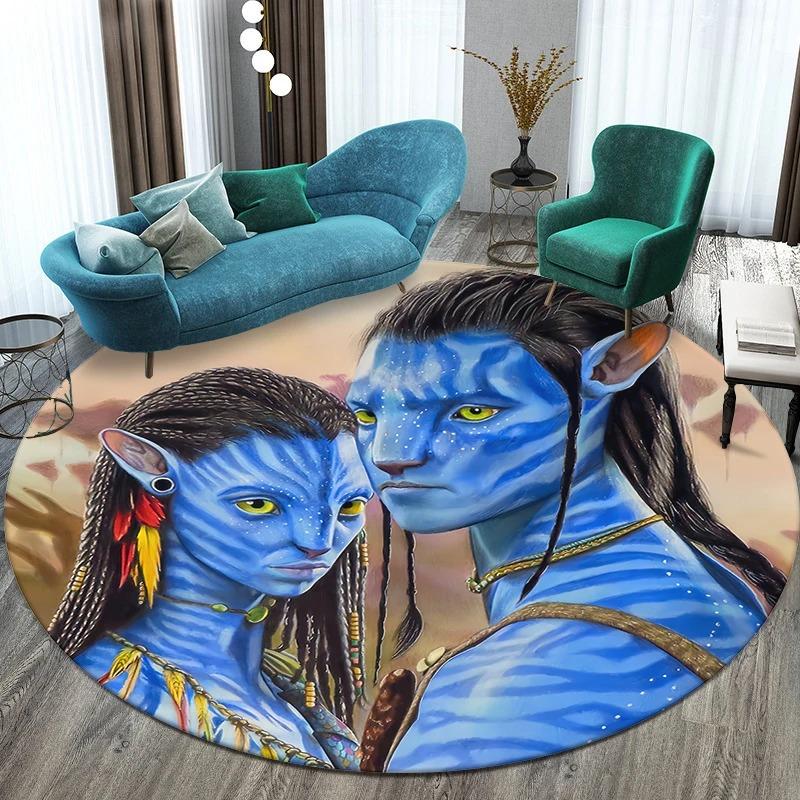 

Дисней Фільм Аватар Принтований Круглий Килимок для Підлоги Спальня Вітальня Диван Крісло Кухня Двері Килим Декор Нековзний Килим 40x40cm