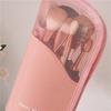 Portable Women Makeup Brush Travel Stand Up Case Multifunctional Mesh Makeup Organizer Zipper Cosmetic Bag