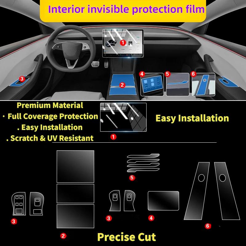 For 2025 Models Of Tesla Model Y And Model 3 Dashboard Multimedia Console Navigation Transparent Anti-Scratch Protection Film
