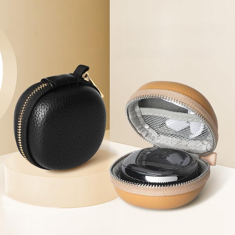 PU Leather Headsets Storage Case Bag DustProof With Mesh Pockets Shockproofs for iFLYBUDS Nano+ Headphones