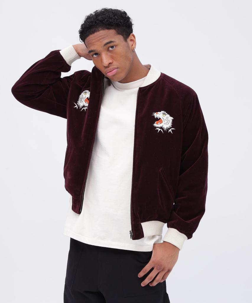 VELVETEEN SKA JACKET WHITE TIGER Velveteen Ska Jacket White Tiger XL 415 Burgundy [Avirex] Men's 783-4252017