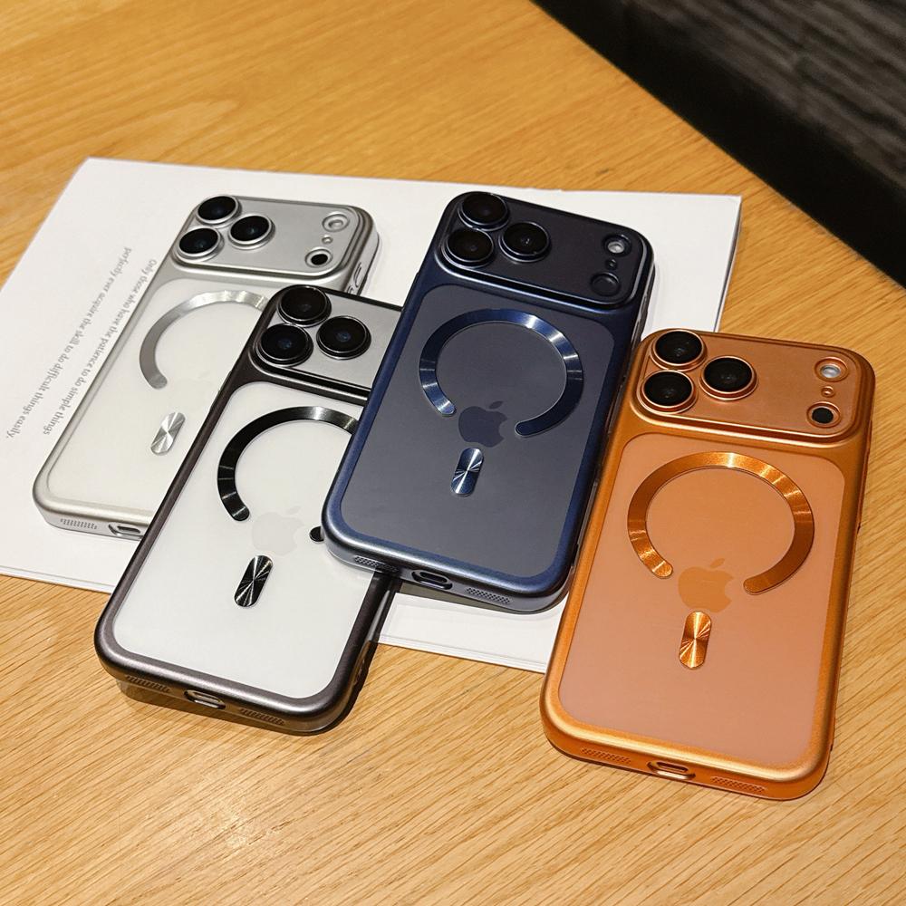 KEYSION جراب هاتف مغناطيسي مطلي غير لامع شفاف لـ MagSafe لهاتف iPhone 17 Pro Max Air غطاء صلب من البولي كربونات مع فيلم عدسة مقاوم للصدمات