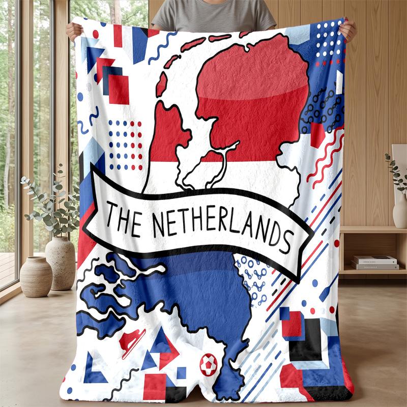 Coperta in Flanella Stampata Calda e Skin-Friendly Decorativa per Divano Letto Uso Quotidiano
