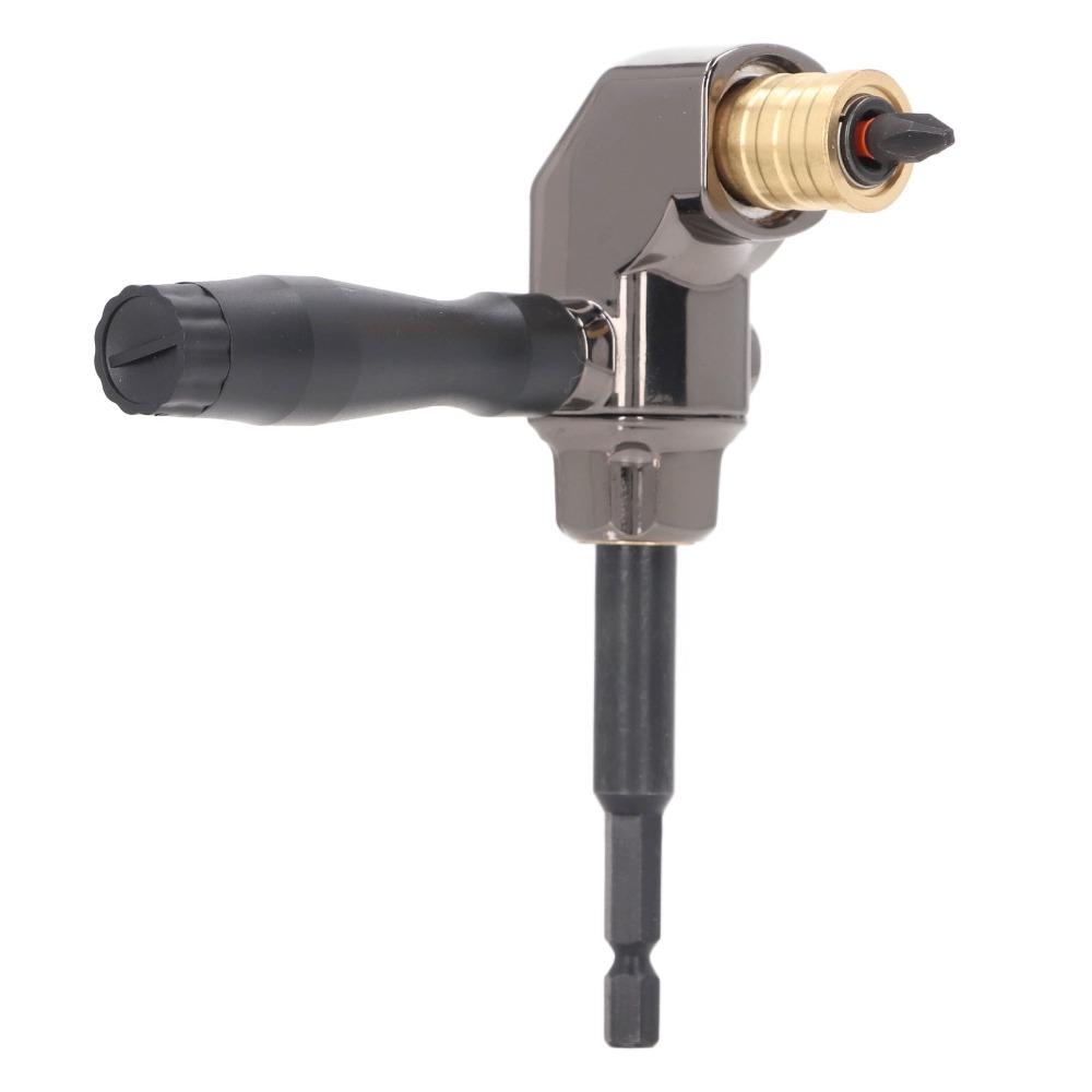 Detachable ABS Handle Right Angle Drill Attachment 1/4" Hex Shank Quick Change 90 Degree Drill Adapter Self-Locking