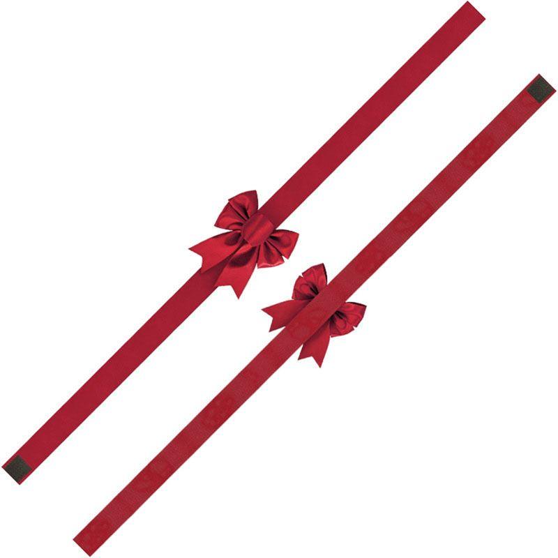 

AEE2-2PCS Christmas Housewarming Kitchen Gifts Cabinet Ribbons And Bows Home Décor Holiday Festive червоний