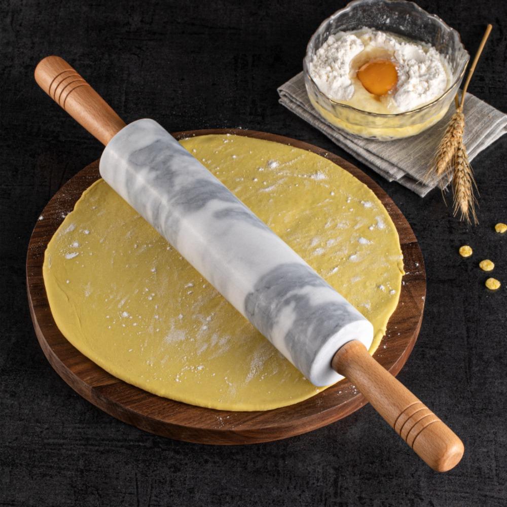 Nonstick Marble Rolling Pin Smooth Surface Rolled-out Dough Stick Dough Roller  Pie