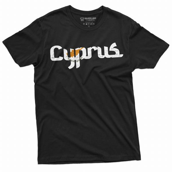 Men s Cyprus T-shirt Nation Flag Coat of arms Republic of Cyprus Tee Shirt S