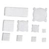 10Pcs Acrylic Stamp Blocks with Grid Lines Sturdy Accessories Clear Scrapbooking Blocks