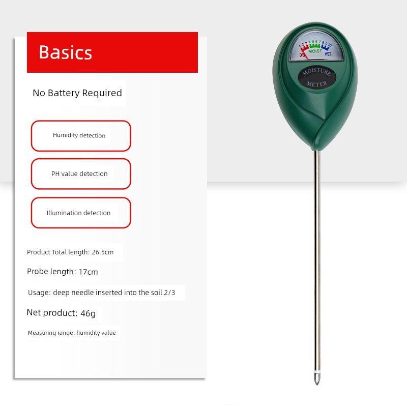 Soil Moisture Detector PH Value Soil Flowerpot Plant Test Light Nutrient PH Value Sensor Thermometer