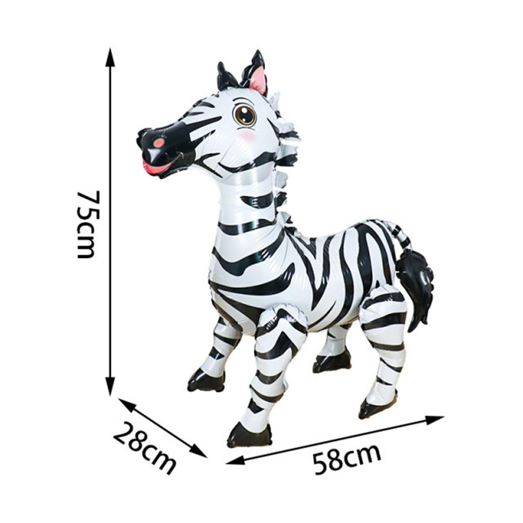 Forest Animal 4d Three-dimensional Assembly Balloons, Jungle Animal Shape Zebra, Giraffe, Kangaroo, Leopard Balloon Birthday