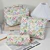 Vintage Large Capacity Cosmetic Bag Portable Travel Storage Bag Handheld Makeup Pouch for Toiletries Cosmetics Organizer Outdoor Daily Use