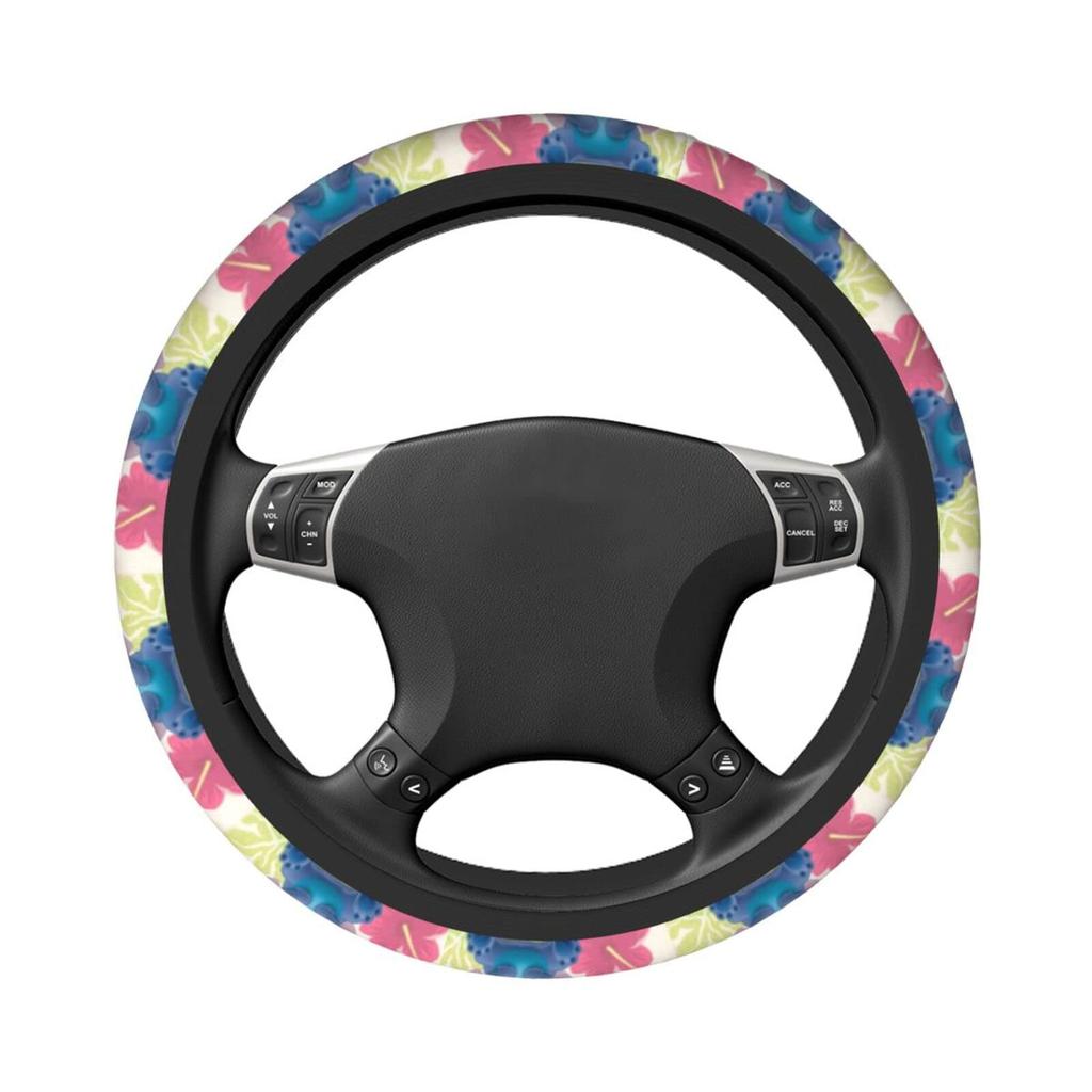 Stitch Car Steering Wheel Cover, Light Cars, Luxury Anti-Slip, Stain Resistant, Steering Cover, Regular
