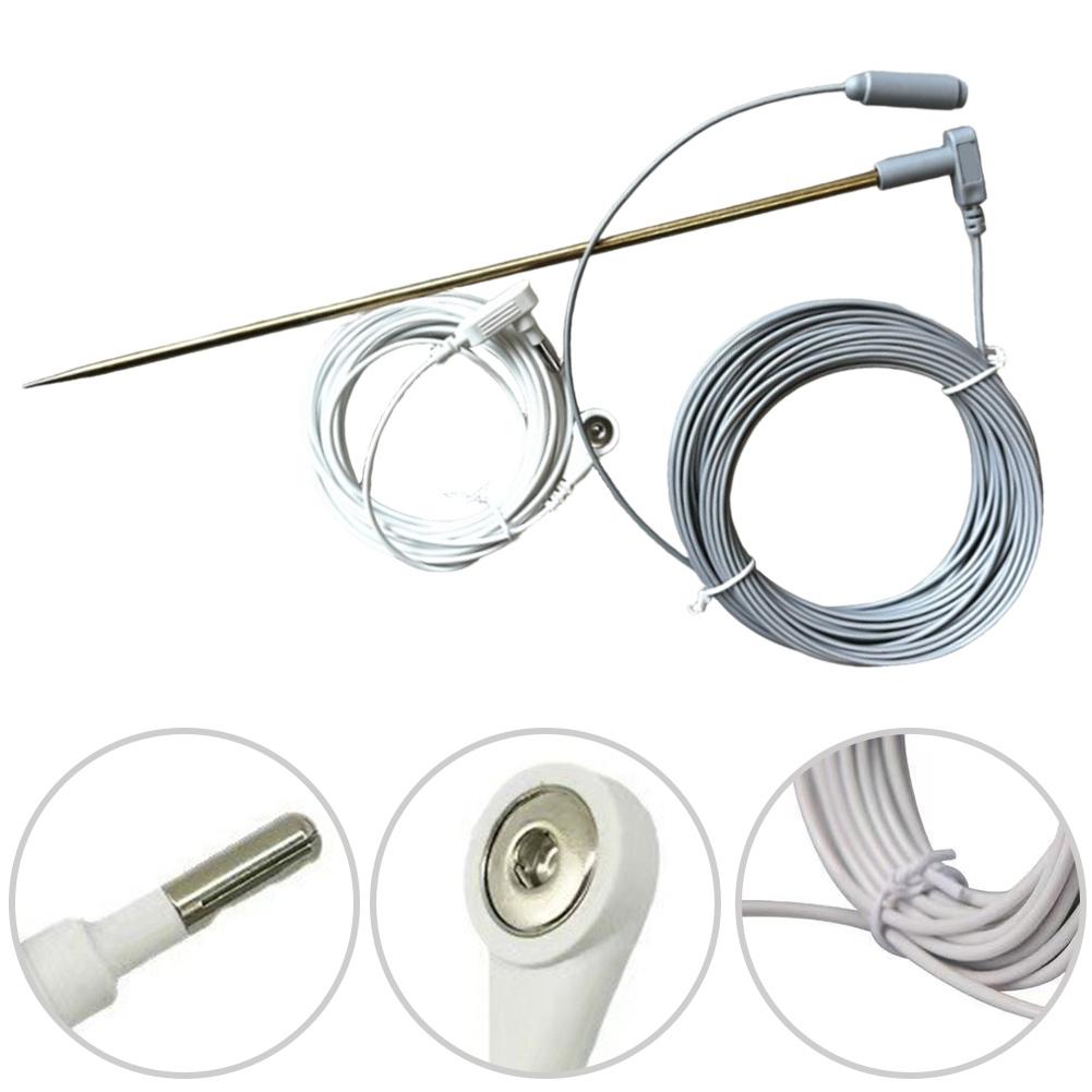 30cm Grounding RodGround Rod Driverwith 2 Ground Wire EasyTo Us For Grounded Mats Pads Sheets Anti-Static Safety Discharge