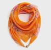 Women's Summer Magnetic Buckle Silk Scarf: Versatile, Fashionable Chiffon Square Scarf for Shirts