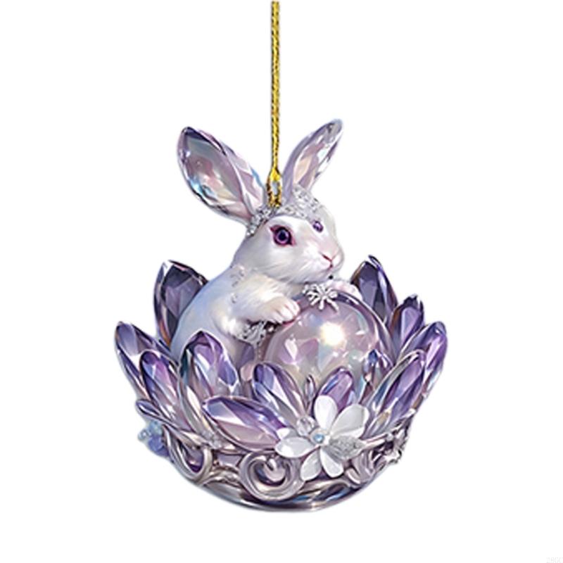 

28GC Car Interior Decoration Fashionable Rabbit Pendant for Easter and Gifting